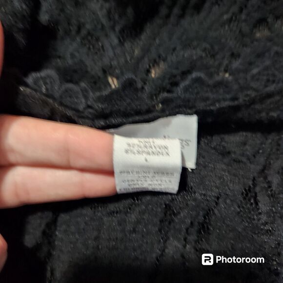 Soft Surroundings Sheer Blouse Wmns SZ Large Whimsygoth Lace Dark Romantic Sheer - Picture 4 of 4